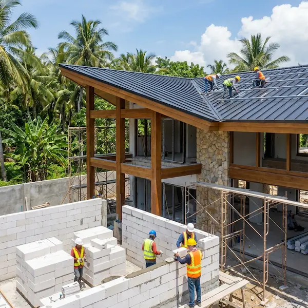 AAC block construction and solar-ready building materials for tropical homes